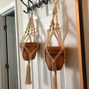 Macrame plant hangers